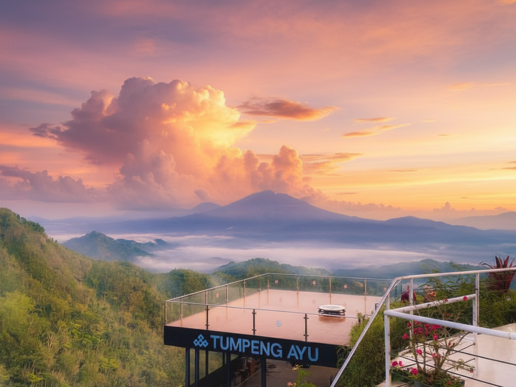 Tumpeng Menoreh, berada di perbukitan dengan view gunung